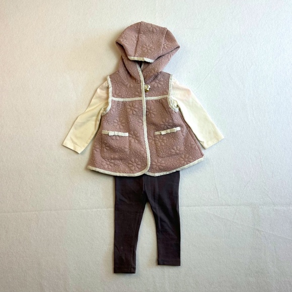 Max Studio Baby Infant Girl's 3 Piece Outfit Set Size 6-9 Months - Picture 1 of 16